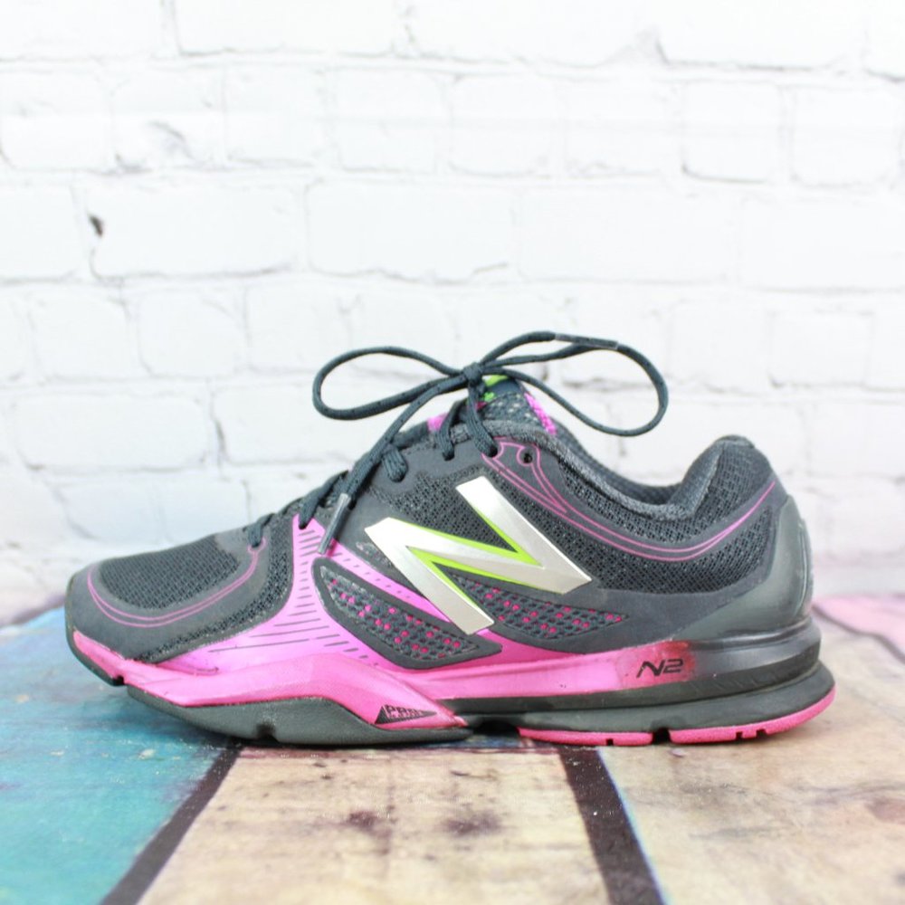 New Balance N2 Gray Purple Mesh Cross Training Running Shoes Size 6.5 - Picture 1 of 9